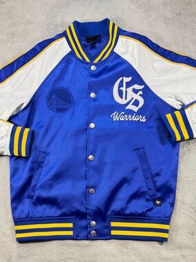 NWOT Golden State Warriors The Wild Collective Satin Jacket Size S. The Bay